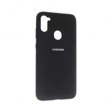 Чехол Samsung Galaxy A11 силиконовый, черный ткань