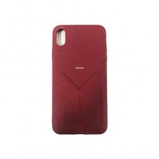 Чехол Mokkfi Apple iPhone Xs Max, кожзам, бордовый