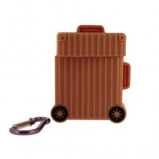 Чехол для Apple AirPods (чемодан), силиконовый, персиковый
