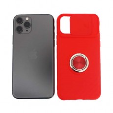 Чехол Apple iPhone 11 Pro силиконовый, красный защита для камеры