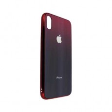 Чехол Apple iPhone Xs Max, силиконовый, хамелеон красно-синий