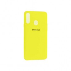 Чехол для Samsung A20s Silicone Case жёлтый
