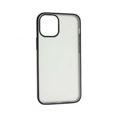 Чехол Apple iPhone 12 Mini силиконовый прозрачный, черный