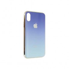 Чехол Apple iPhone X/XS, силиконовый, хамелеон голубой