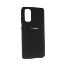 Чехол Samsung Galaxy S20 силиконовый, черный ткань