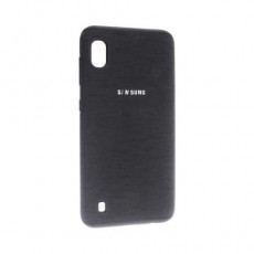 Чехол Samsung Galaxy A10 силиконовый, черный ткань