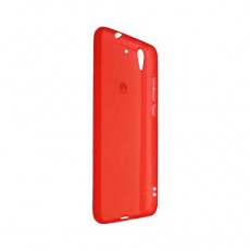Чехол Huawei Y6 II, гелевый, красный-прозрачный