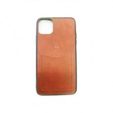 Чехол визитница для Apple iPhone 11 Pro Max гель коричневый