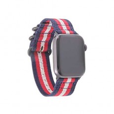 Ремешок Apple Watch 38-40mm Woven Nylon Sport Loop Band, красный в сером