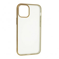 Чехол Apple iPhone 12 Mini силиконовый прозрачный, золото