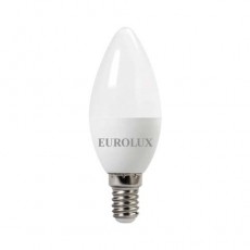 Лампа светодиодная LL-E-C37-6W-230-2, 7K-E14 (свеча, 6Вт, тепл., Е14) Eurolux