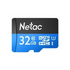 Карта памяти MicroSD 32GB Class 10 U1 Netac P500STN с адаптером SD