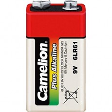 Батарейка, CAMELION, 6LR61-SP1, Plus Alkaline, 6F22(крона), 9V, 680 mAh, 1 шт., Плёнка