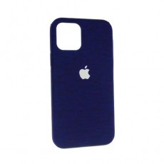 Чехол Apple iPhone 12 силиконовый, синий ткань