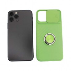 Чехол Apple iPhone 11 Pro силиконовый, зеленый защита для камеры