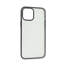 Чехол Apple iPhone 12 Pro Max, силиконовый прозрачный, черный