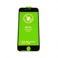 Антибактериальное Закаленное стекло для экрана Apple iPhone 7/8 Черный/ Прозрачный