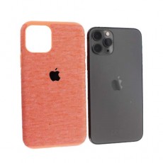 Чехол Apple iPhone 11 Pro силиконовый, коралловый ткань