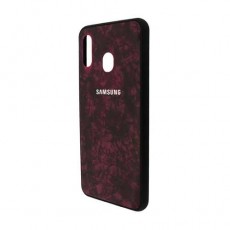Чехол Samsung Galaxy A30 (2019) силикон, мрамор красный