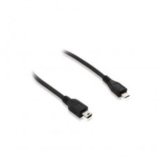 Кабель MiniUSB на Micro USB 25см чёрный