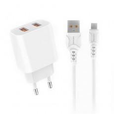 Denmen DC05T with Type-C cable 2.4A + 2 USB Port