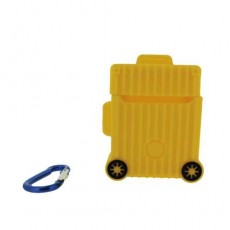 Чехол для Apple AirPods (чемодан), силиконовый, желтый