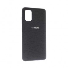 Чехол Samsung Galaxy A41 силиконовый, черный ткань