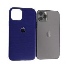 Чехол Apple iPhone 11 Pro силиконовый, синий ткань