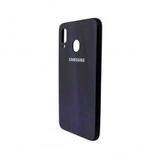Чехол Samsung Galaxy A20 (2019) силиконовый, хамелеон темно-синий