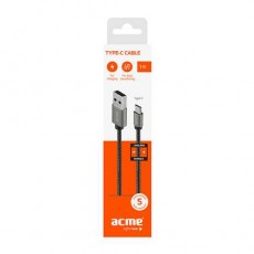 Кабель USB ACME CB2041G USB type-C cable, 1m Silver