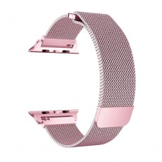 Ремешок Apple Watch 38-40mm Space Розовое золото Milanese Loop (цвет серебро)
