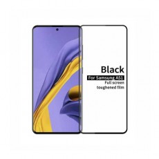 Защитное стекло 9H для Samsung Galaxy A51 чёрный