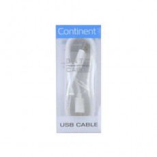 Кабель Continent USB Type C - micro USB B 2.0 (100см), белый