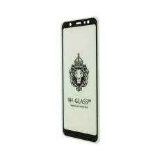 Защитное стекло 3D Samsung Galaxy A6+ (2018), полный клей, чёрный