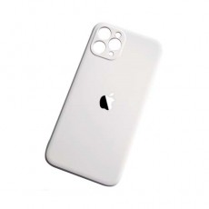 Стеклянный чехол с гелевой основой iPhone 11 Pro белый